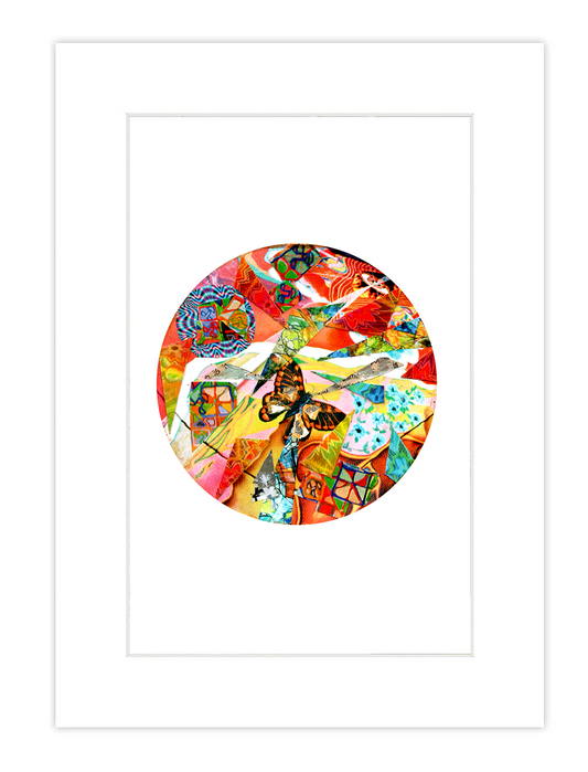 Geometric Butterfly Collage Print