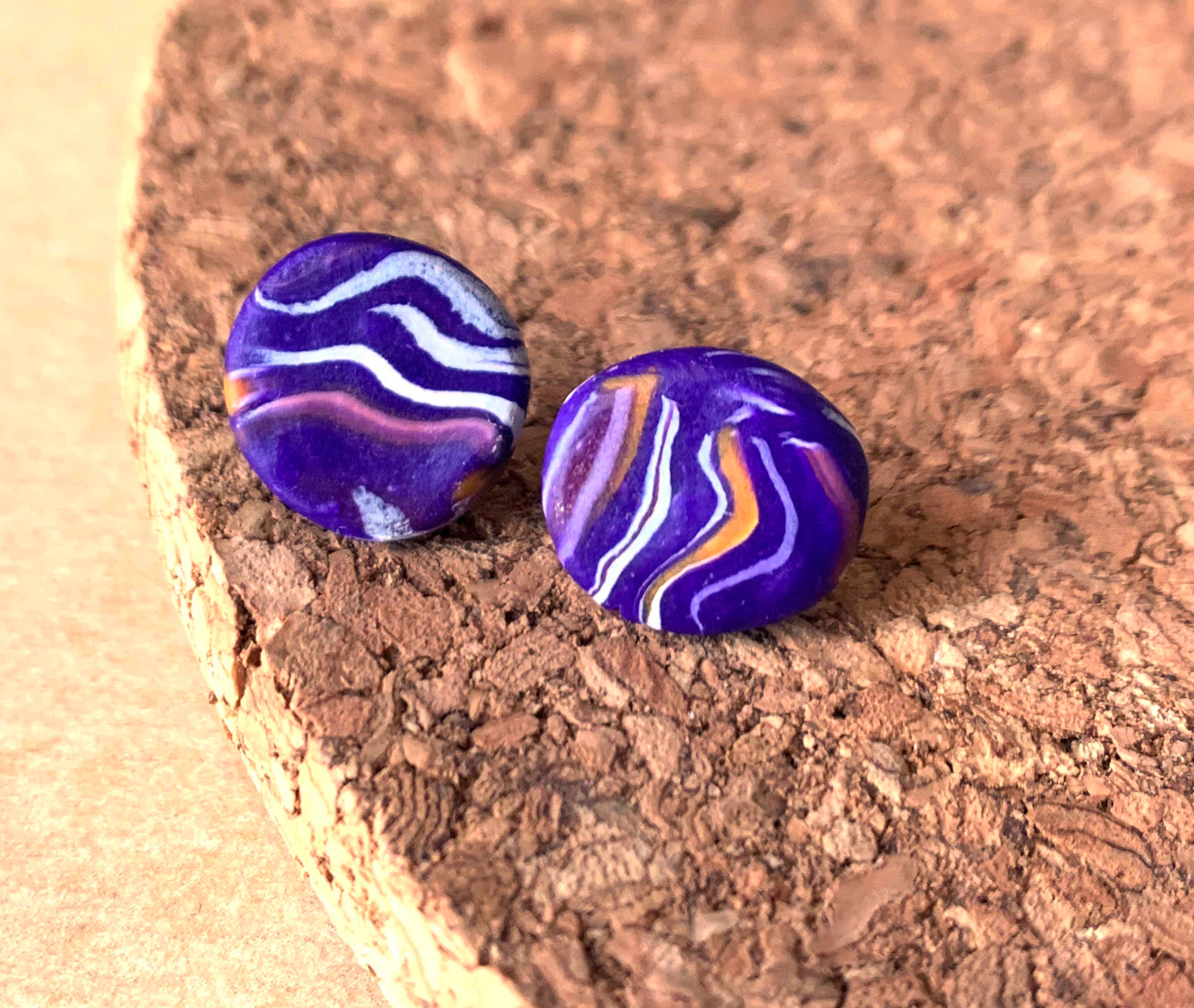 Purple Rain Marbled Studs