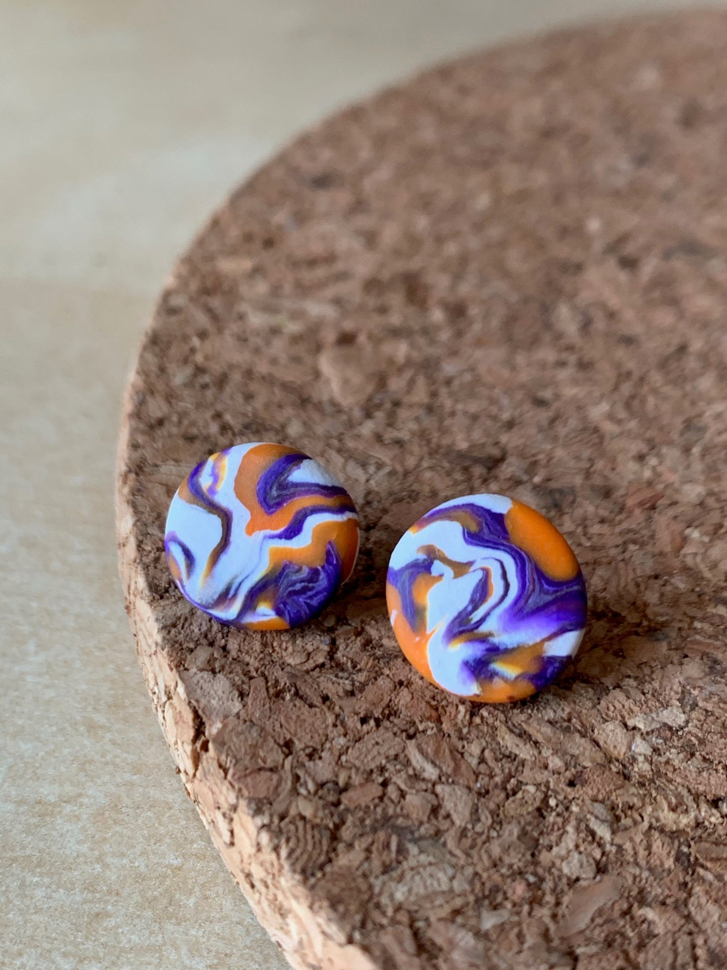 Purple Rain Marbled Studs