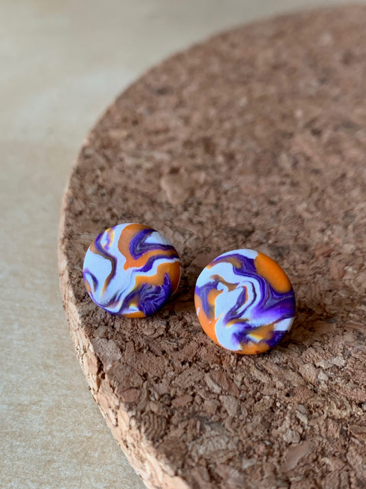 Purple Rain Marbled Studs