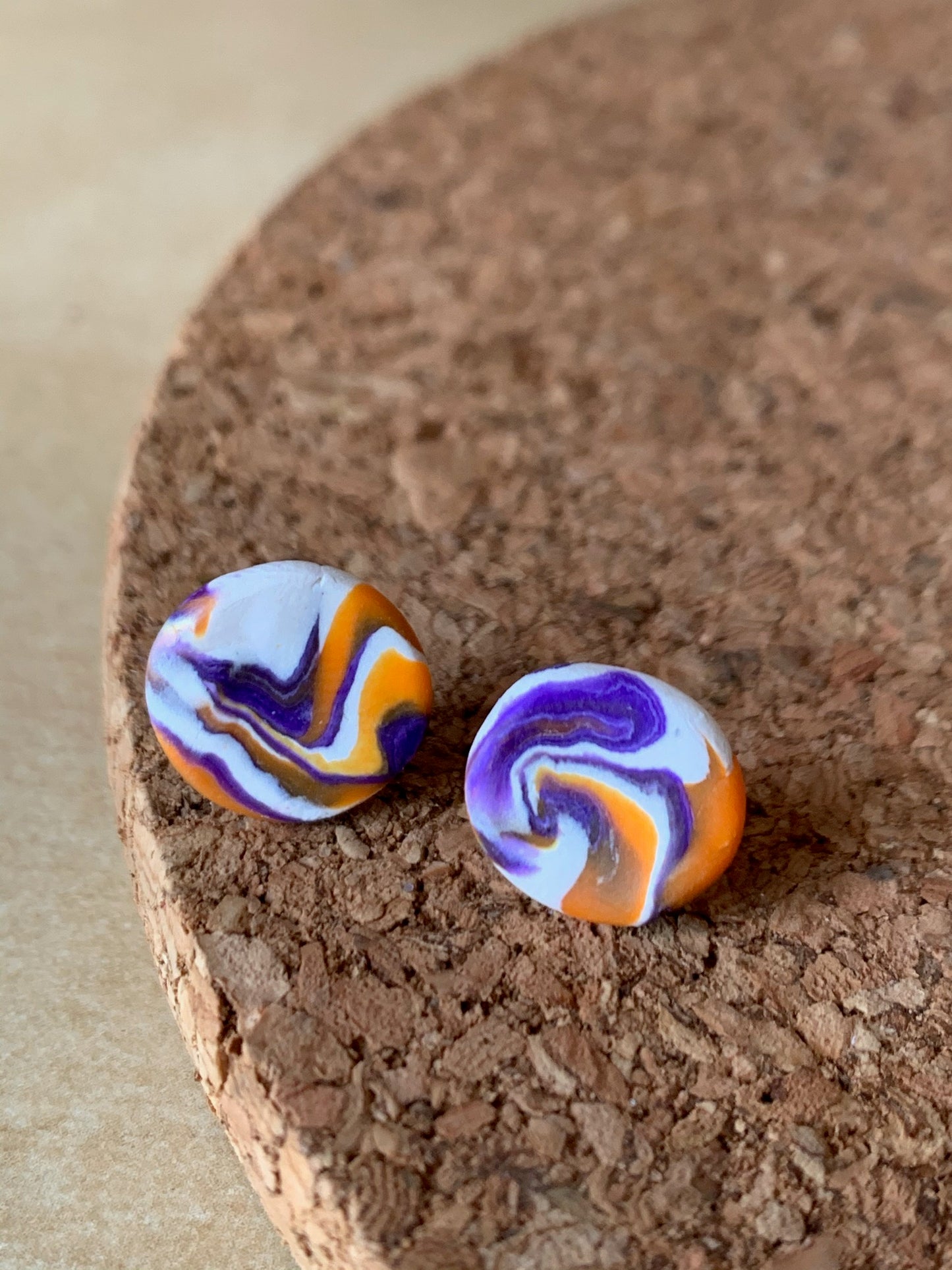 Purple Rain Marbled Studs