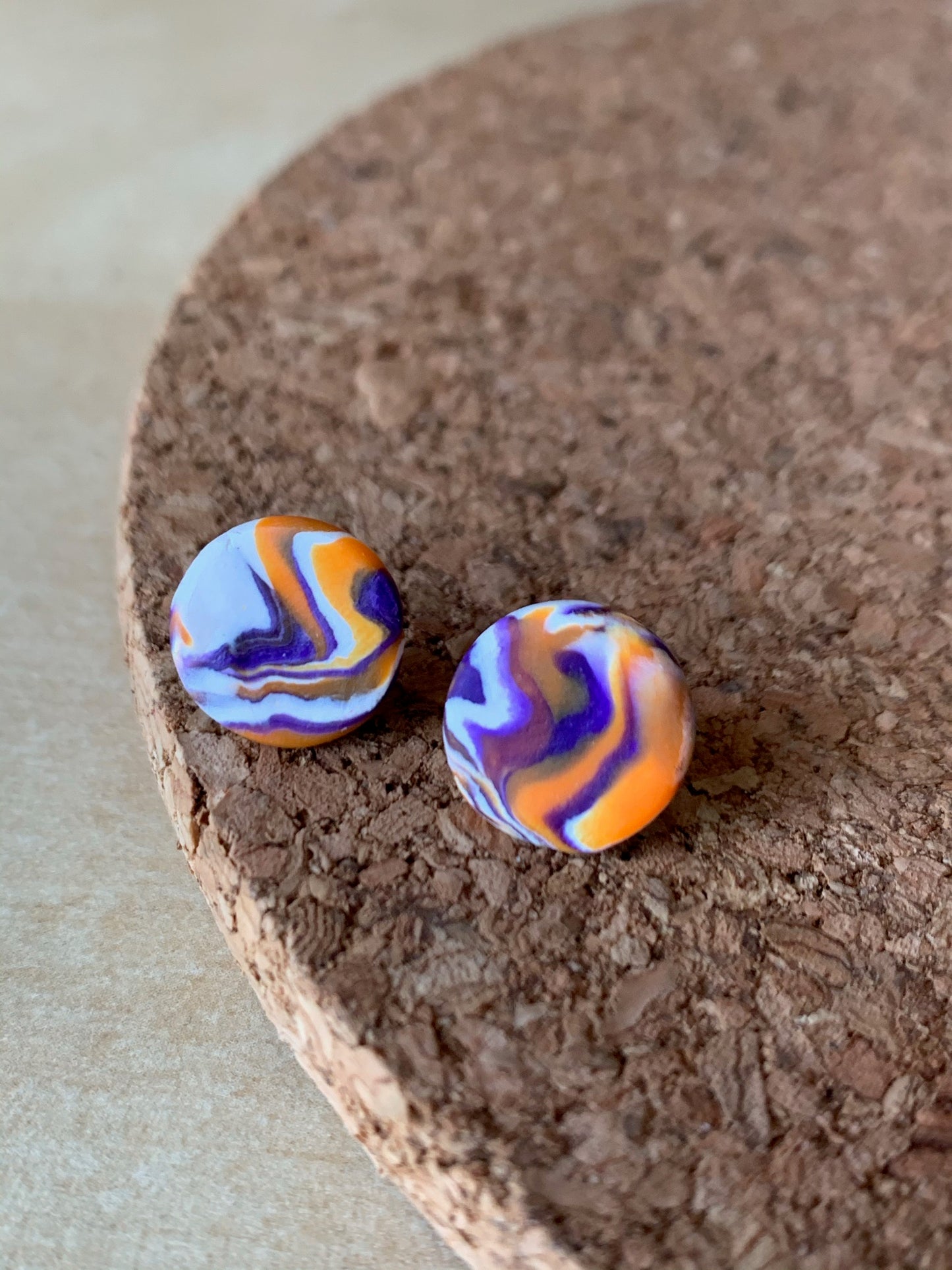 Purple Rain Marbled Studs