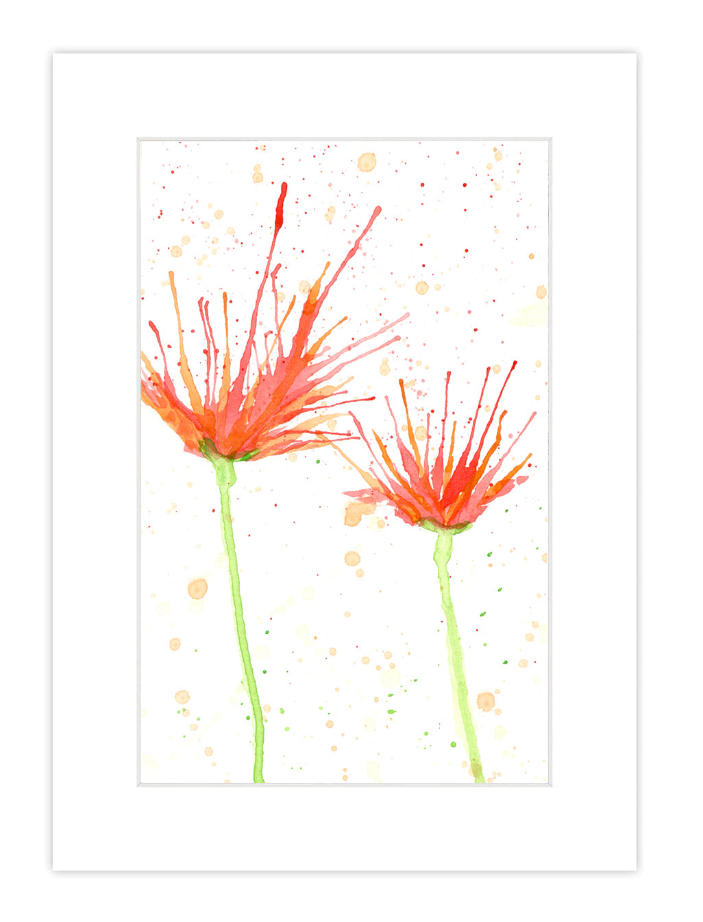 Dahlias Watercolor Print
