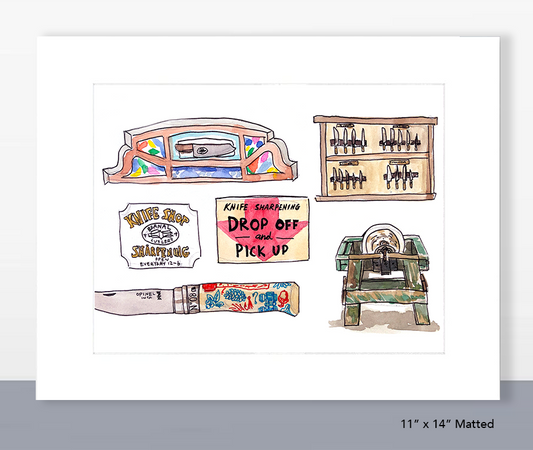 Bernal Knife Shop Print