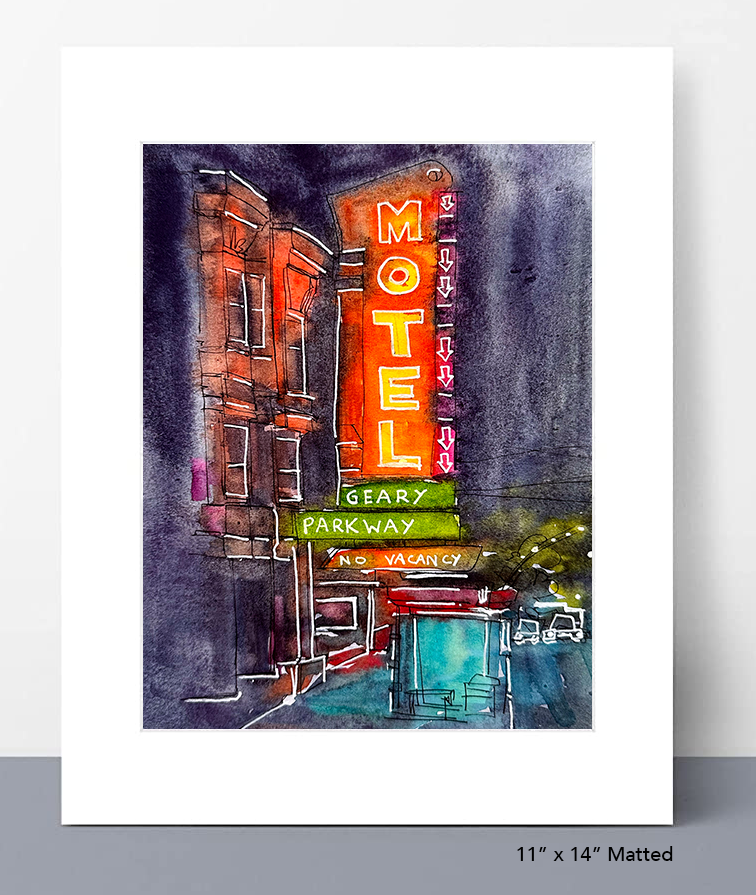 Motel on Geary Print