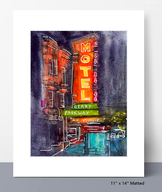 Motel on Geary Print