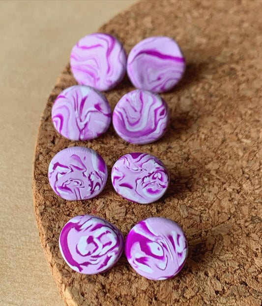 Lavender Buzz Marbled Studs