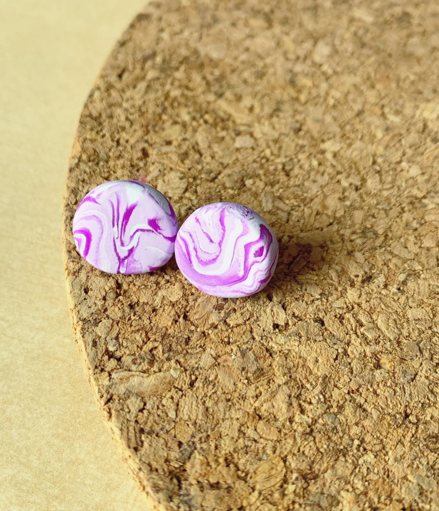 Lavender Buzz Marbled Studs